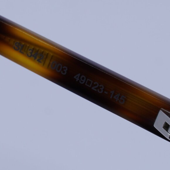 Saint Laurent SL342 003 Sunglasses Havana Round Frame, Green Lenses - Picture 5 of 11